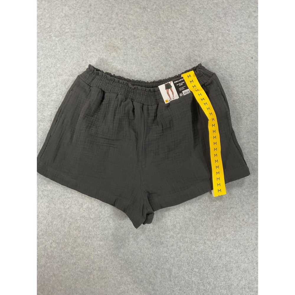 Billabong In The Waves Charcoal Grey Cotton Gauze Smocked Shorts Medium NWT 2878
